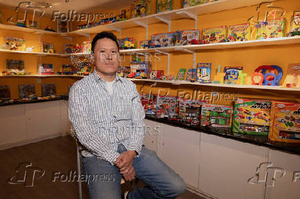 CEO Jason Cheung of toy manufacturer Huntar Company Inc poses in Union City