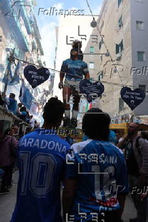 Inauguration of statue dedicated to Diego Armando Maradona in Naples