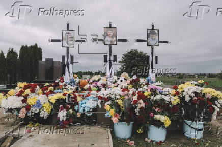 Ukraine bids farewell to three children killed in Russian attack in Zhytomyr region