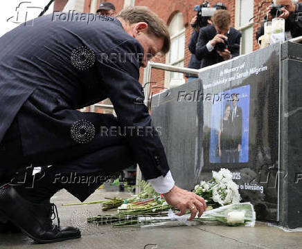 German Foreign Minister Wadephul lays flowers in honor of shooting victims Israeli Embassy workers Lischinsky and Milgrim in Washington