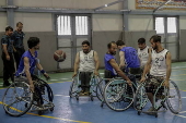 Wheelchair basketball selection tournament for the national team, supported by the Red Cross Committee, in Kabul.