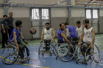 Wheelchair basketball selection tournament for the national team, supported by the Red Cross Committee, in Kabul.