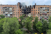 Aftermath of a Russian drone attack in Kharkiv
