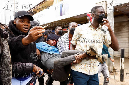 Demonstration against the death of a Kenyan blogger Albert Ojwang who died in police custody, in downtown Nairobi