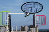 Ponto do píer da praia sul.