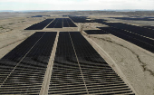Construction work on solar power arrays continues at rPlus Energies' Green River Energy Center in Emery