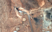 A satellite image shows airstrike damage to the tunnel entrances of the Isfahan Nuclear Technology Research Center