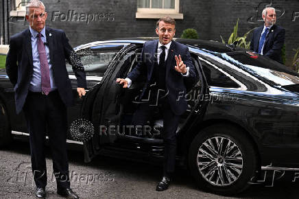 French President Macron visits Britain