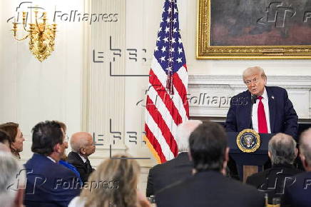 Trump participates in the White House Faith Office Luncheon in Washington