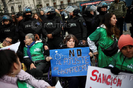 Argentines protest veto of bill strengthening protections for people with disabilities