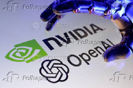 FILE PHOTO: Illustration shows Nvidia and OpenAI logos