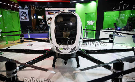 Modelo Ehang, da Gohobby na Expo eVtol, em SP