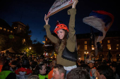 Serbia's students bike ride to Strasbourg to alert EU institutions about protests in their country