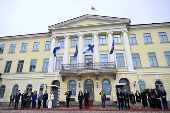 Finnish President Alexander Stubb meets with Kosovo's President Vjosa Osmani Sadriu in Helsinki
