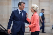 French President Macron meets European Commission's Von der Leyen in Paris