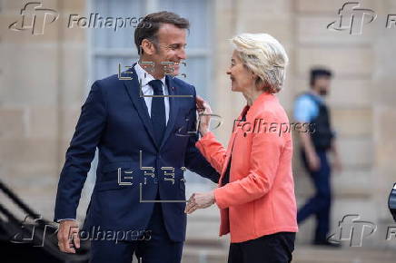 French President Macron meets European Commission's Von der Leyen in Paris