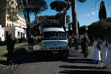 U.S Cardinals leave the Pontifical North American College to enter the conclave