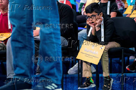 Student spellers compete in the annual Scripps National Spelling Bee