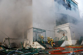 Aftermath of a Russian drone attack in Kyiv