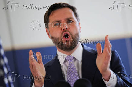 U.S. Vice President JD Vance delivers remarks in Los Angeles