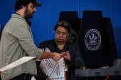 People vote in the primary election in New York