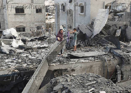 Aftermath of an Israeli strike Shati (Beach) refugee camp, in Gaza City