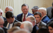 U.S. President Trump hosts dinner with Republican members of Congress at the White House in Washington