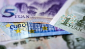 Euro and Yuan banknotes