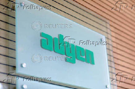 FILE PHOTO: The Adyen logo is seen at the reception desk of the company's headquarters in Amsterdam