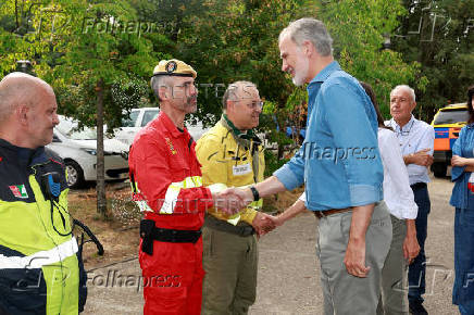 Spain's King Felipe visits Castilla and Leon municipalities affected by wildfires