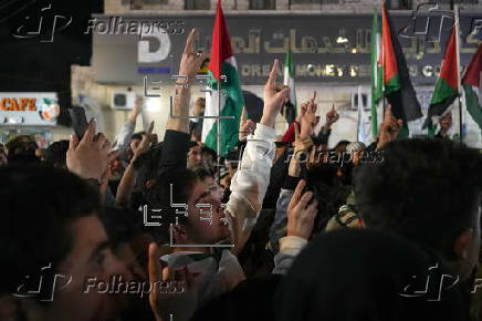Protest in Idlib against Israeli attacks in Gaza and southern Syria