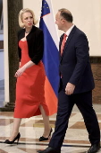 Slovenia's Parliament Speaker Urska Klakocar Zupancic visits North Macedonia