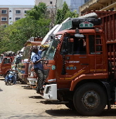 Diesel price hike sparks strike by Karnataka lorry owners and associations in Bangalore