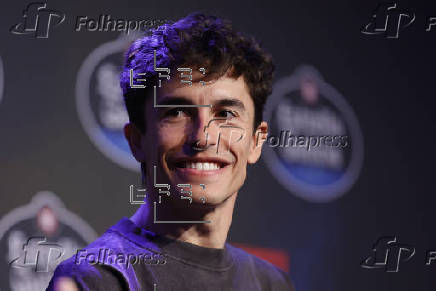 El piloto español de Moto GP Marc Márquez participa en el día de medios
