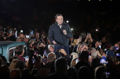 Conservative Party of Canada leader Pierre Poilievre speaks to supporters at an election campaign stop in Ottawa