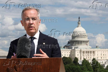 Canadian Prime Minister Carney holds a press conference in Washington