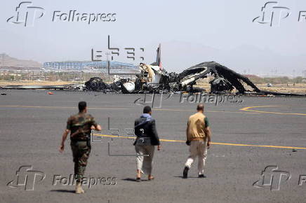 Aftermath of Israeli airstrikes on Sana'a airport