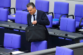 A session of the lower house of parliament Bundestag in Berlin