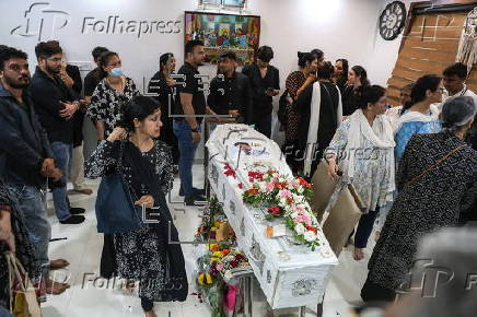 Funeral of co-pilot in Mumbai following Air India plane crash