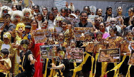 Awareness campaign on International Tiger Day in Bangalore