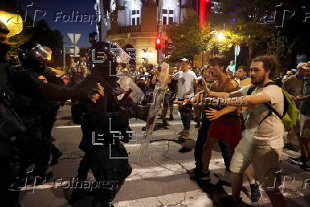 Anti-government protest in Belgrade