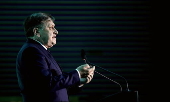 Romania's ruling coalition's presidential candidate Antonescu launches campaign program