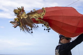 Traditional kite contest in Bali