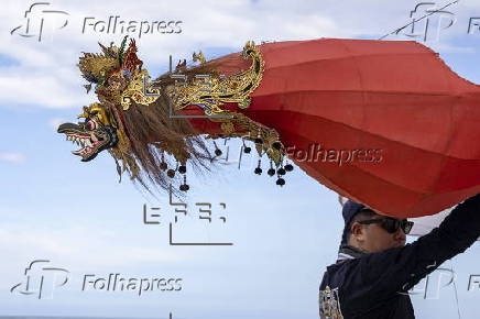 Traditional kite contest in Bali