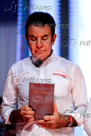 Salvador Nasralla, presidential candidate for Honduras' Liberal Party, attends his party's national convention, in San Pedro Sula