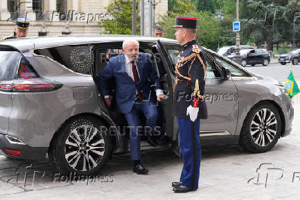 Brazil's President Luiz Inacio Lula da Silva visits France