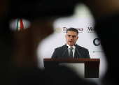 Mexican members of the Security Cabinet hold a press conference in Mexico City