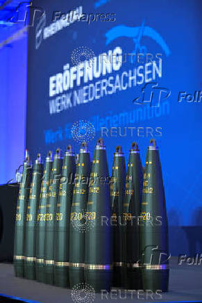 Inauguration of new Rheinmetall artillery plant, in Unterluess