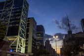 Por do sol na avenida Paulista