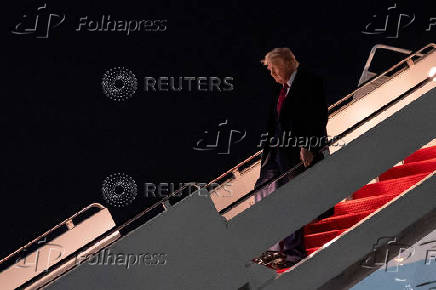 U.S. President Donald Trump returns to the White House from Florida